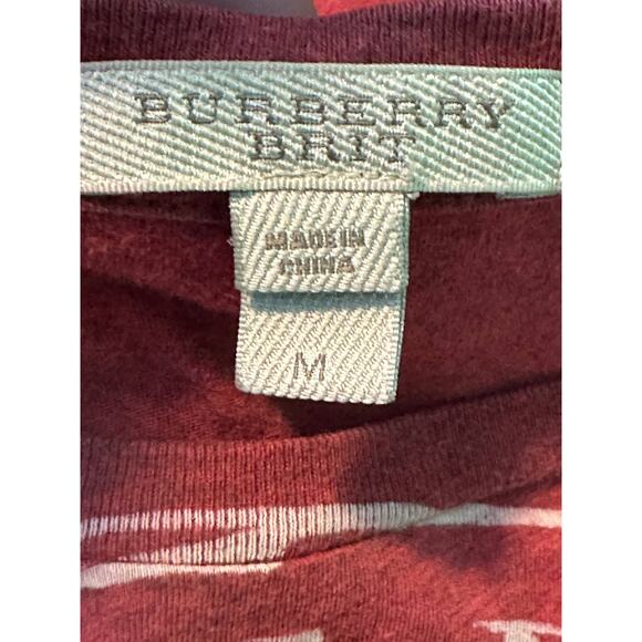 Burberry red circular logo short sleeves t shirt size Medium - Picture 3 of 13